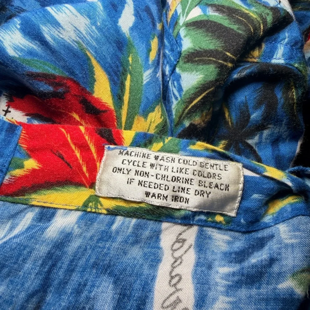 Vintage 90s M.E. Sport Tropical Shirt Men’s L Rayon Bahamas Resort Wear Coconut - Picture 16 of 16